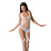 Бодістокінг Passion BS060 white, комбінезон, імітація трусиків і гольфів - Фото №1