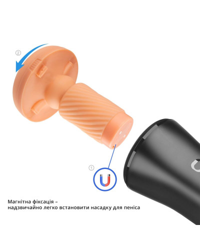 Мастурбатор Otouch INSCUP 3, рух вперед-назад плюс стискання стінок, сенсорне керування - Фото №6