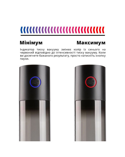 Автоматична вакуумна помпа Otouch MACHO WORK 1, 2 кільця 26 мм та 36 мм, LED-індикатор, до 20 см - Фото №4