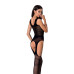 Бодістокінг Passion BS061 black, комбінезон, імітація панчіх - Фото №2