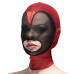 Маска серце сітка з відкритим ротом Feral Feelings - Hearts Mask Red/Black - Фото №1