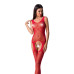 Бодістокінг Passion BS061 red, комбінезон, імітація панчіх - Фото №1