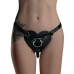 Трусики Сердце для страпона из натуральной кожи Feral Feelings - Hearts Strap-on Belt Black - Фото №2