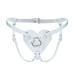 Трусики Серце для страпону з натуральної шкіри Feral Feelings - Hearts Strap-on Belt White - Фото №1