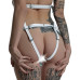 Трусики Серце для страпону з натуральної шкіри Feral Feelings - Hearts Strap-on Belt White - Фото №3