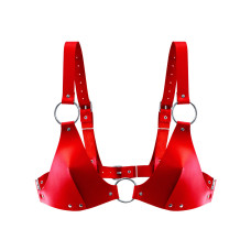 Ліф з натуральної шкіри Feral Feelings - Bikini Top Red