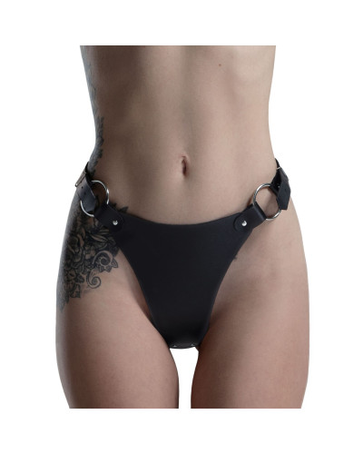 Трусики з натуральної шкіри Feral Feelings - String Bikini Black - Фото №2