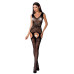 Сітчастий бодістокінг Passion BS062 One Size, Black, комбінезон, імітація панчіх, відкритий доступ - Фото №3