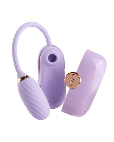 Вакуумный клиторальный стимулятор Otouch Louis Vibrate Purple с виброяйцом, в кейсе - Фото №1