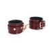 Шкіряні наручники Liebe Seele Wine Red Wrist Cuffs, знімний ланцюжок-кріплення - Фото №2