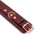 Шкіряні наручники Liebe Seele Wine Red Wrist Cuffs, знімний ланцюжок-кріплення - Фото №7