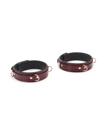 Фіксатори для стегон Liebe Seele Wine Red Thigh Cuffs L Size, натуральна шкіра - Фото №2