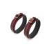 Фіксатори для стегон Liebe Seele Wine Red Thigh Cuffs L Size, натуральна шкіра - Фото №3