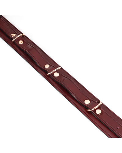 Фіксатори для стегон Liebe Seele Wine Red Thigh Cuffs L Size, натуральна шкіра - Фото №6