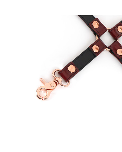 Кожаная крестовина Liebe Seele Wine Red Hogtie - Фото №3