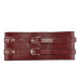 Шкіряний пояс для бондажу Liebe Seele Wine Red Waist Cuff, S Size - Фото №5