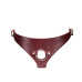Кожаные трусы для страпона Liebe Seele Wine Red Strap on Harness, универсальный размер - Фото №2