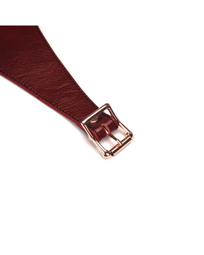Кожаные трусы для страпона Liebe Seele Wine Red Strap on Harness, универсальный размер - Фото №8