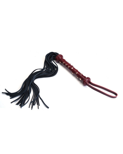 Флоггер Liebe Seele Wine Red Studded Flogger, натуральная кожа - Фото №1