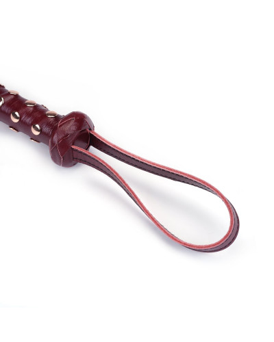 Флоггер Liebe Seele Wine Red Studded Flogger, натуральная кожа - Фото №2