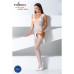 Сітчастий бодістокінг Passion BS062 One Size, White, комбінезон, імітація панчіх, відкритий доступ - Фото №2