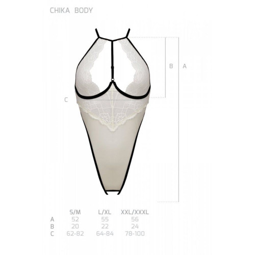 Боді з доступом Passion CHIKA BODY S/M, cream