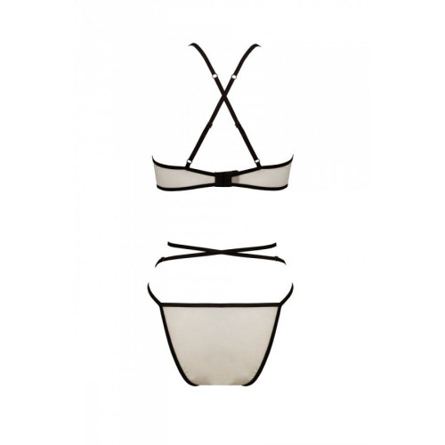 Комплект белья Passion CHIKA SET, S/M, cream, топ, трусики