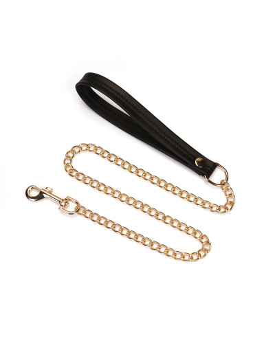 Нашийник з повідцем Liebe Seele Black Organosilicon Collar with Leash, екошкіра - Фото №2
