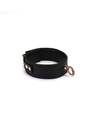 Нашийник з повідцем Liebe Seele Black Organosilicon Collar with Leash, екошкіра - Фото №4