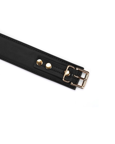 Нашийник з повідцем Liebe Seele Black Organosilicon Collar with Leash, екошкіра - Фото №6