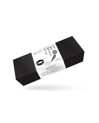 Нашийник з повідцем Liebe Seele Black Organosilicon Collar with Leash, екошкіра - Фото №7