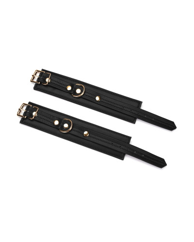 Наручники з ланцюжком Liebe Seele Black Organosilicon Wrist Cuff, екошкіра - Фото №4