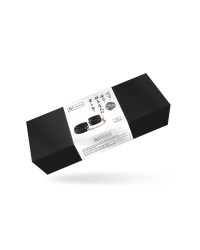 Наручники з ланцюжком Liebe Seele Black Organosilicon Wrist Cuff, екошкіра - Фото №6