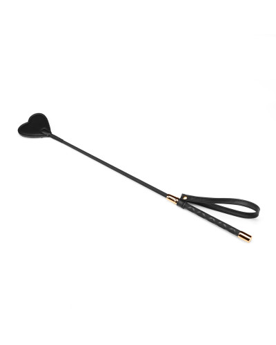 Шльопалка-сердечко Liebe Seele Black Organosilicon Riding Crop, екошкіра - Фото №1