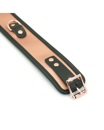 Широкий нашийник з повідцем Liebe Seele Rose Gold Memory Collar with Leash, натуральна шкіра - Фото №5
