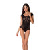 Бодістокінг Passion BS064 One Size, Black, боді, закрите плече, відкритий доступ - Фото №1