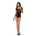 Бодістокінг Passion BS064 One Size, Black, боді, закрите плече, відкритий доступ - Фото №3