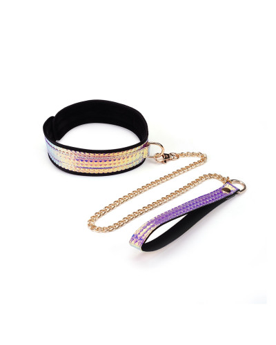 Набор Liebe Seele Pink Glossy 7pcs Bondage Kit, фиксаторы, ошейник с поводком, кляп, флоггер, маска - Фото №5