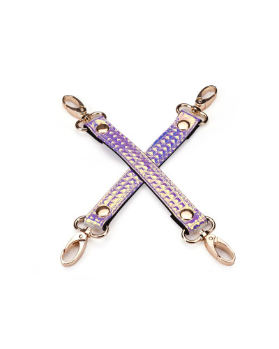 Набор Liebe Seele Pink Glossy 7pcs Bondage Kit, фиксаторы, ошейник с поводком, кляп, флоггер, маска - Фото №7
