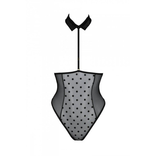 Еротичне боді Passion TRISHA BODY, S/M, black, з відкритими чашками