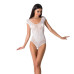 Бодістокінг Passion BS064 One Size, White, боді, закрите плече, відкритий доступ - Фото №1