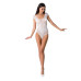 Бодістокінг Passion BS064 One Size, White, боді, закрите плече, відкритий доступ - Фото №2
