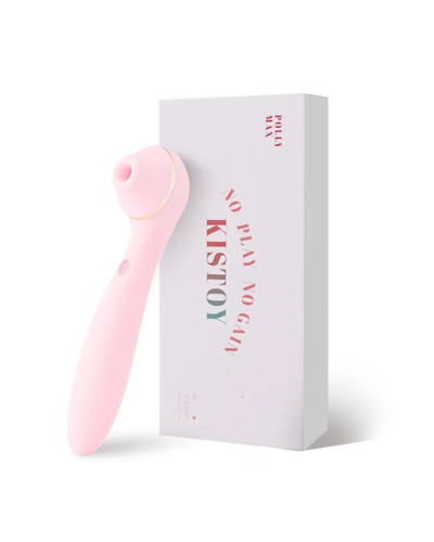 Вакуумный стимулятор с вибратором KISSTOY Polly Max Pink - Фото №5
