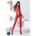 Сексуальний бодістокінг Passion BS065 One Size, Red, комбінезон, велика сітка - Фото №2