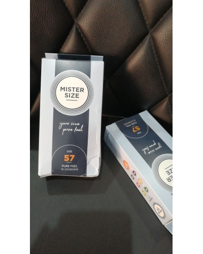 Презервативи Mister Size - pure feel - 57 (10 condoms), товщина 0,05 мм (м'ята упаковка!!!) - Фото №2