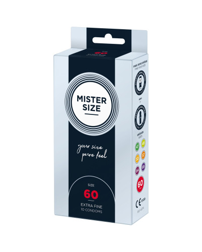 Презервативи Mister Size - pure feel - 60 (10 condoms), товщина 0,05 мм (м'ята упаковка!!!) - Фото №3
