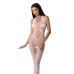 Сексуальний бодістокінг Passion BS065 One Size, White, комбінезон, велика сітка - Фото №1