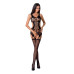Бодістокінг Passion BS066 One Size, Black, комбінезон, імітація панчіх і пояса з гартерами - Фото №3