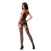 Бодістокінг Passion BS066 One Size, Black, комбінезон, імітація панчіх і пояса з гартерами - Фото №4