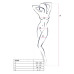 Бодістокінг Passion BS066 One Size, White, комбінезон, імітація панчіх і пояса з гартерами - Фото №4